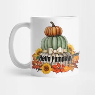 Happy Fall Hello Pumpkin Retro Fall Autumn Vibes Mug